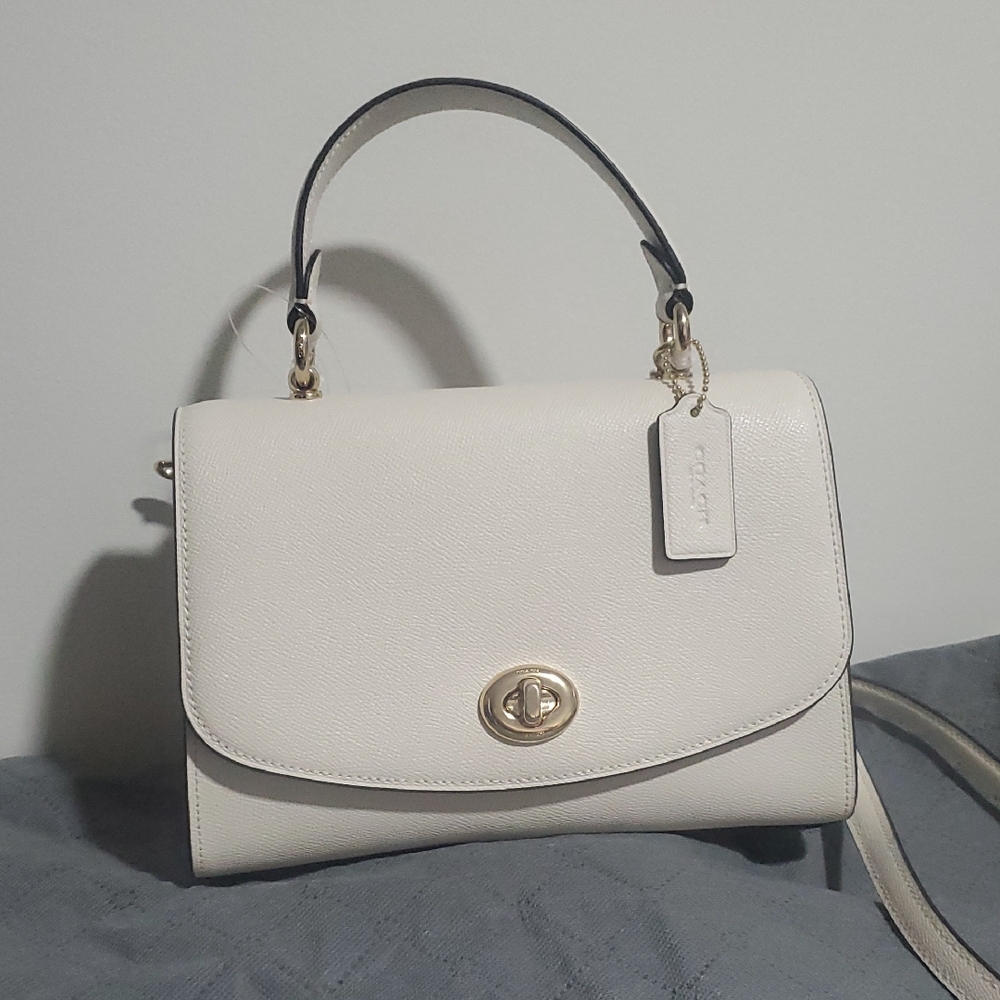 Coach Cream Leather Satchel